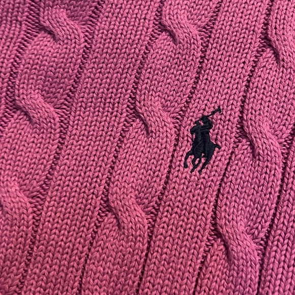 Ralph Lauren cable knit purple sweater - Picture 2 of 3